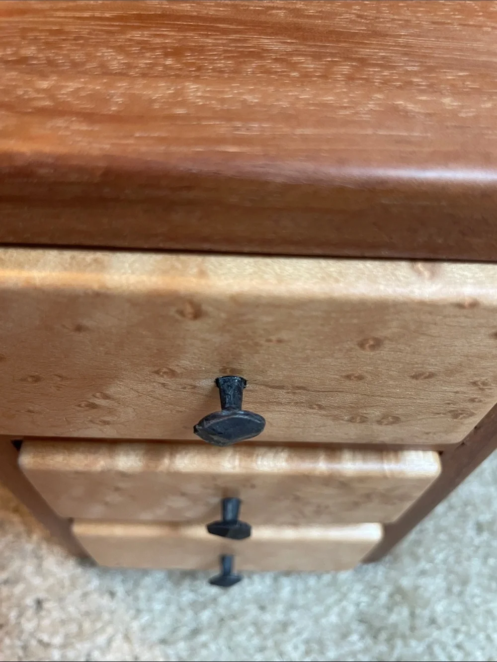 Wooden 3-Drawer Jewelry Organizer